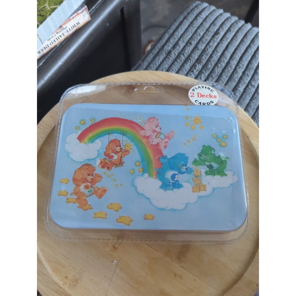2002 Care Bears Playing Cards, Set of 2 in Metal Tin  Sealed in Package NEW
